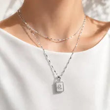 18K Gold PVD Zodiac Card Pendant, Stainless Steel Charm, Celestial Gift