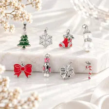 Stainless Steel Christmas Charm Bundle, Gold or Silver Holiday Jewelry Making Supplies