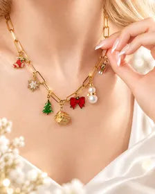 Stainless Steel Christmas Charm Bundle, Gold or Silver Holiday Jewelry Making Supplies