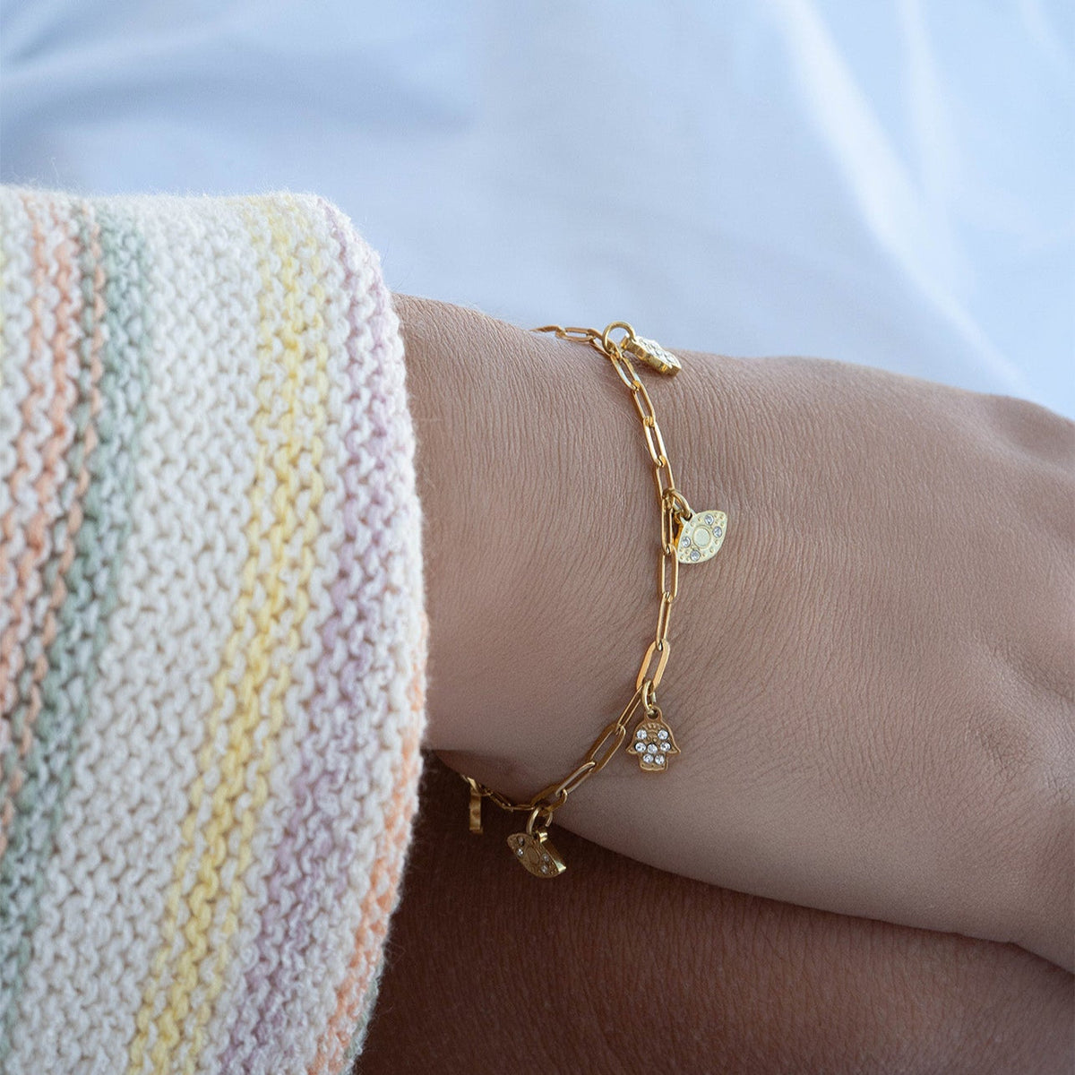 Hamsa Evil Eye Bracelet – product image 2