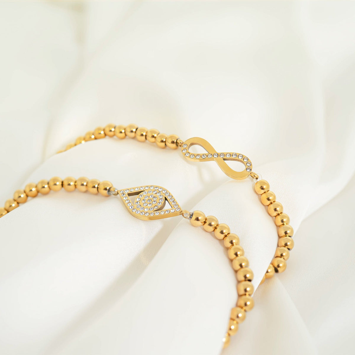 Evil Eye Beaded Stretch Bracelet – product image 5