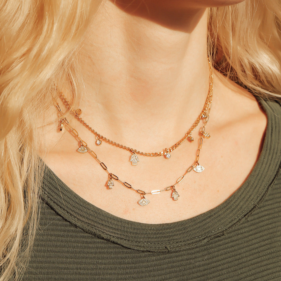 Evil Eye Hamsa Necklace – product image 3