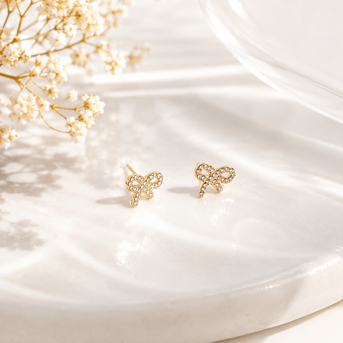 Bow Stud Earrings – product image 4