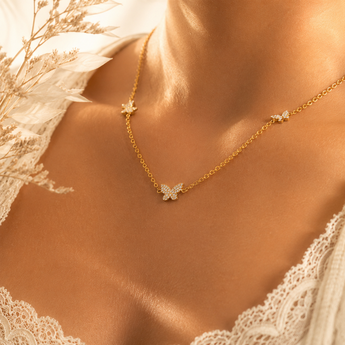 Butterfly Pendant Necklace – product image 2