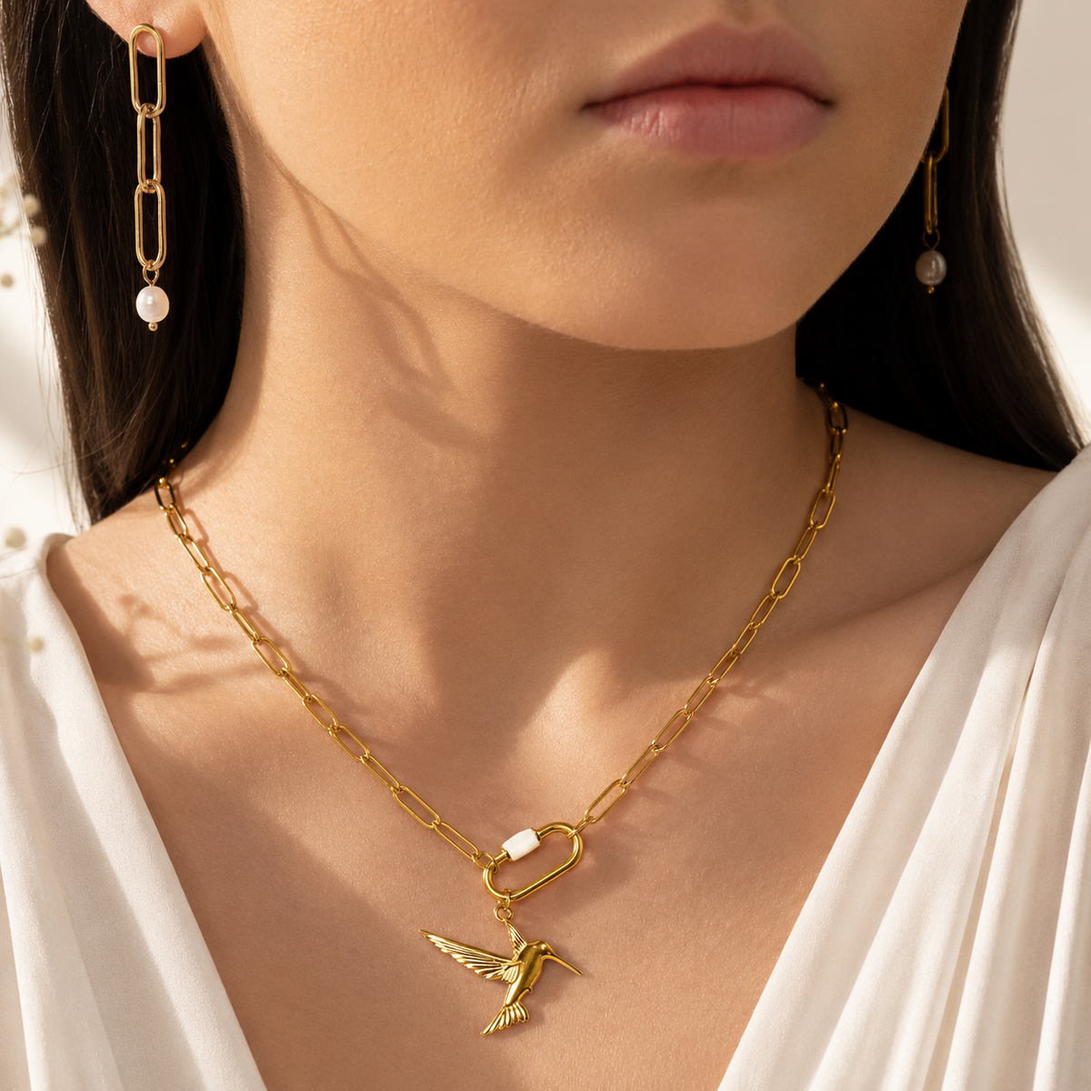 Pearl Drop Earrings – product image 2