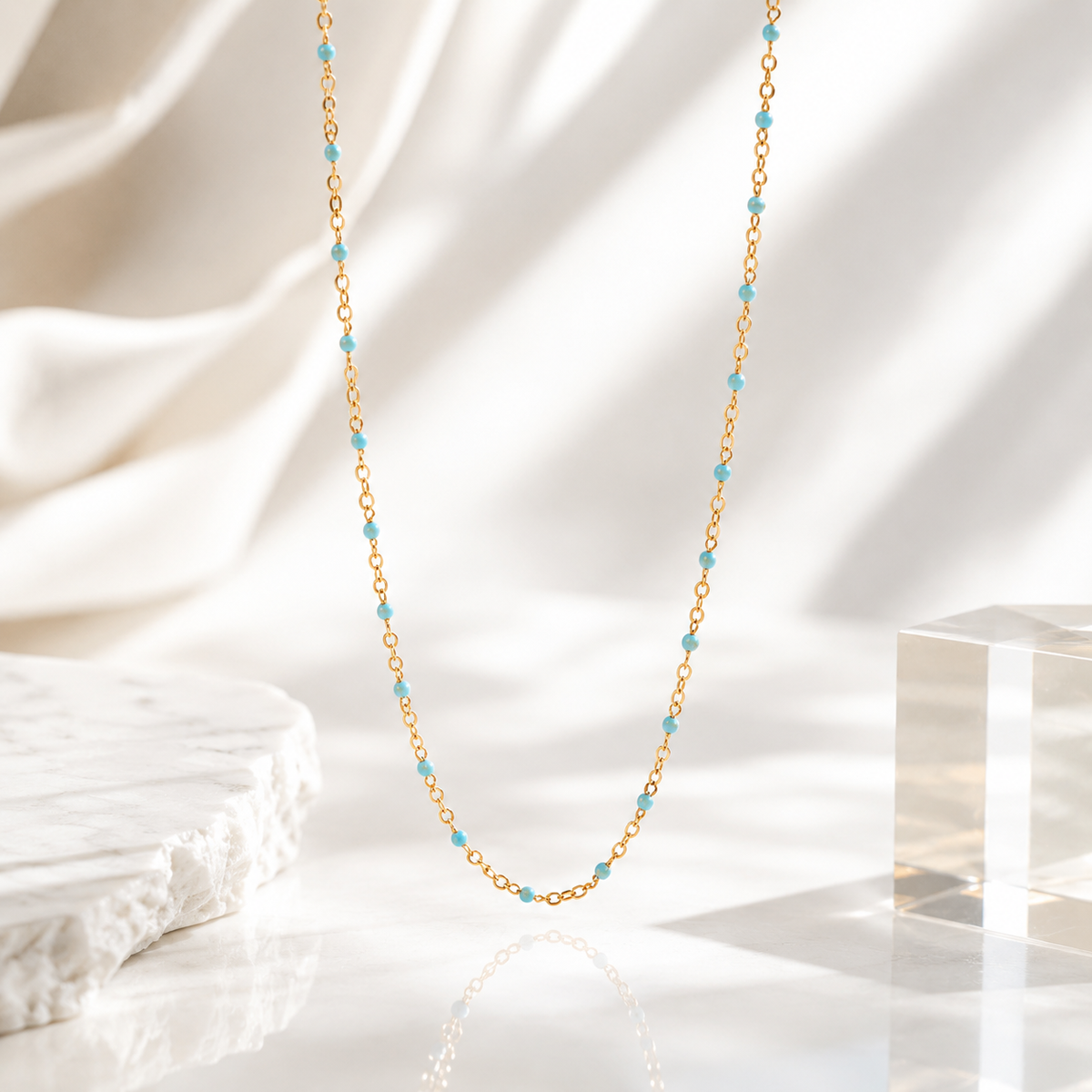 Turquoise Bead Necklace – product image 3