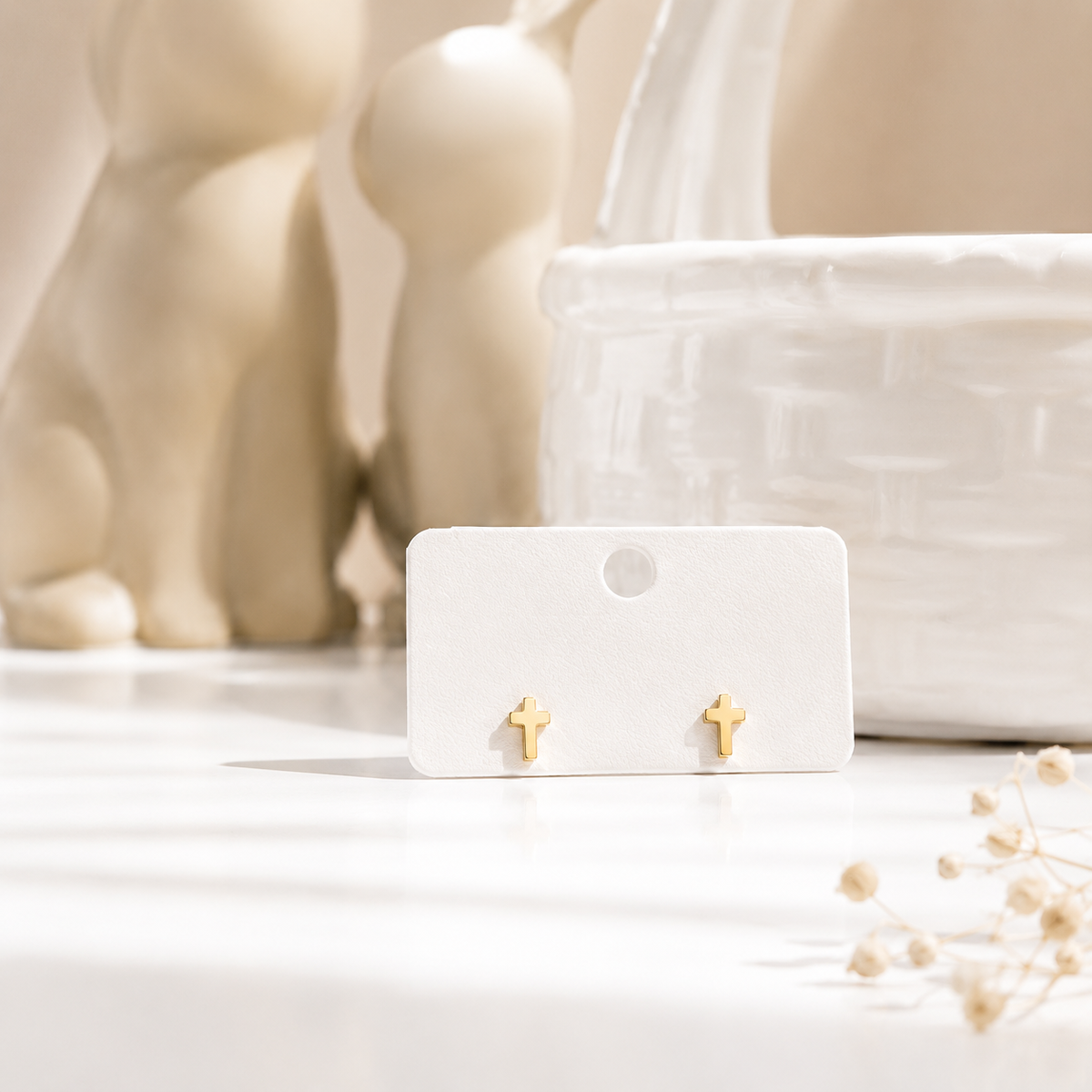 Cross Stud Earrings – product image 3