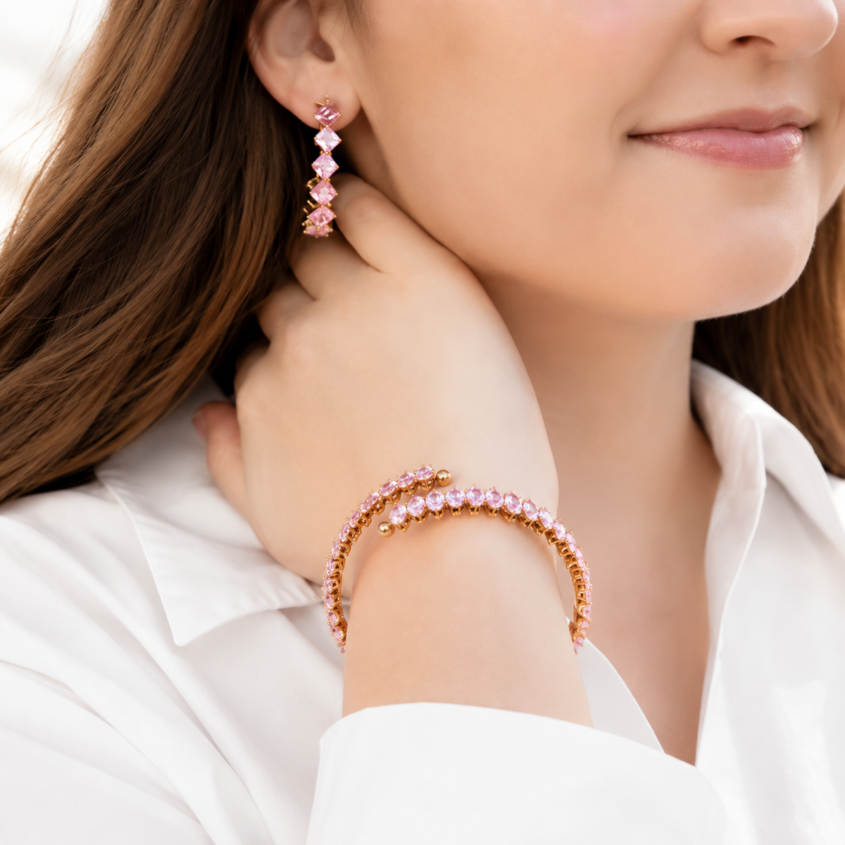 Pink Stone Wrap Bracelet – product image 2