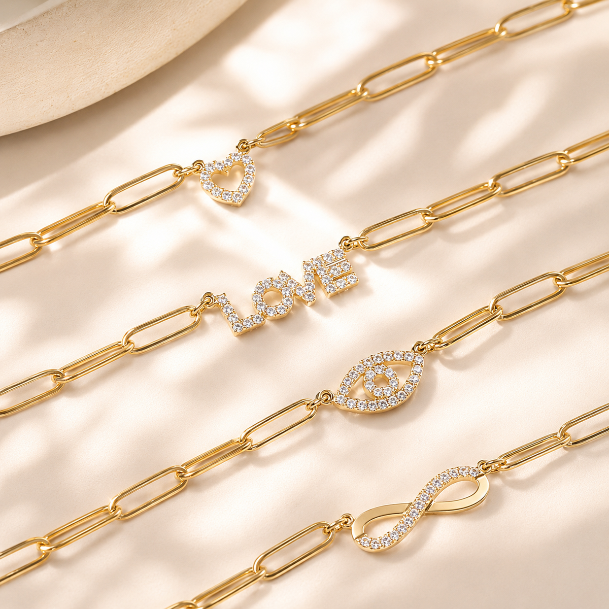 CZ Pave Love Pendant Necklace – product image 3