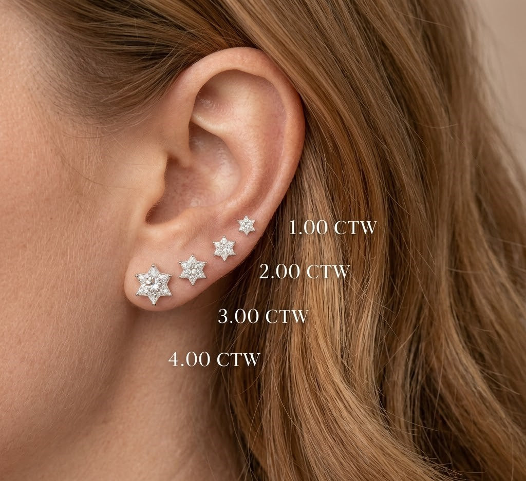 Star Lab Diamond Stud Earrings – product image 5