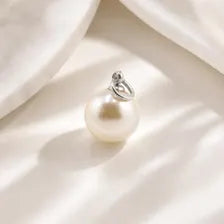 Gold Glass Pearl Charm, Kiska Pearl Pendant, Bridal Necklace Bracelet Jewelry Making Supply