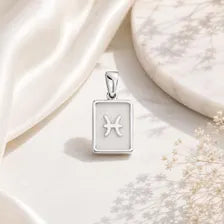 18K Gold PVD Zodiac Card Pendant, Stainless Steel Charm, Celestial Gift