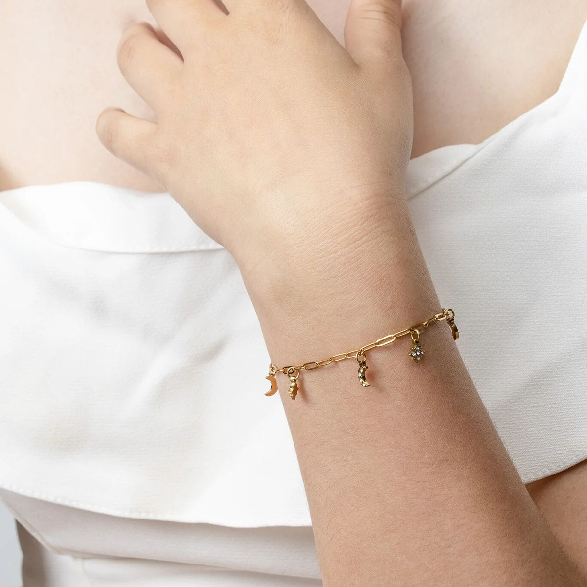 Moon Star Charm Bracelet – product image 4