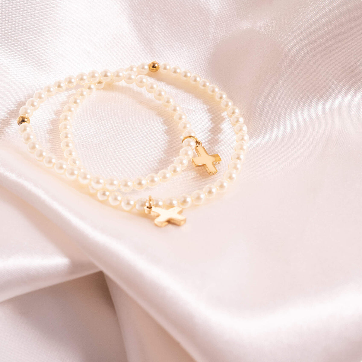 Kids Pearl Cross Bracelet – product image 5