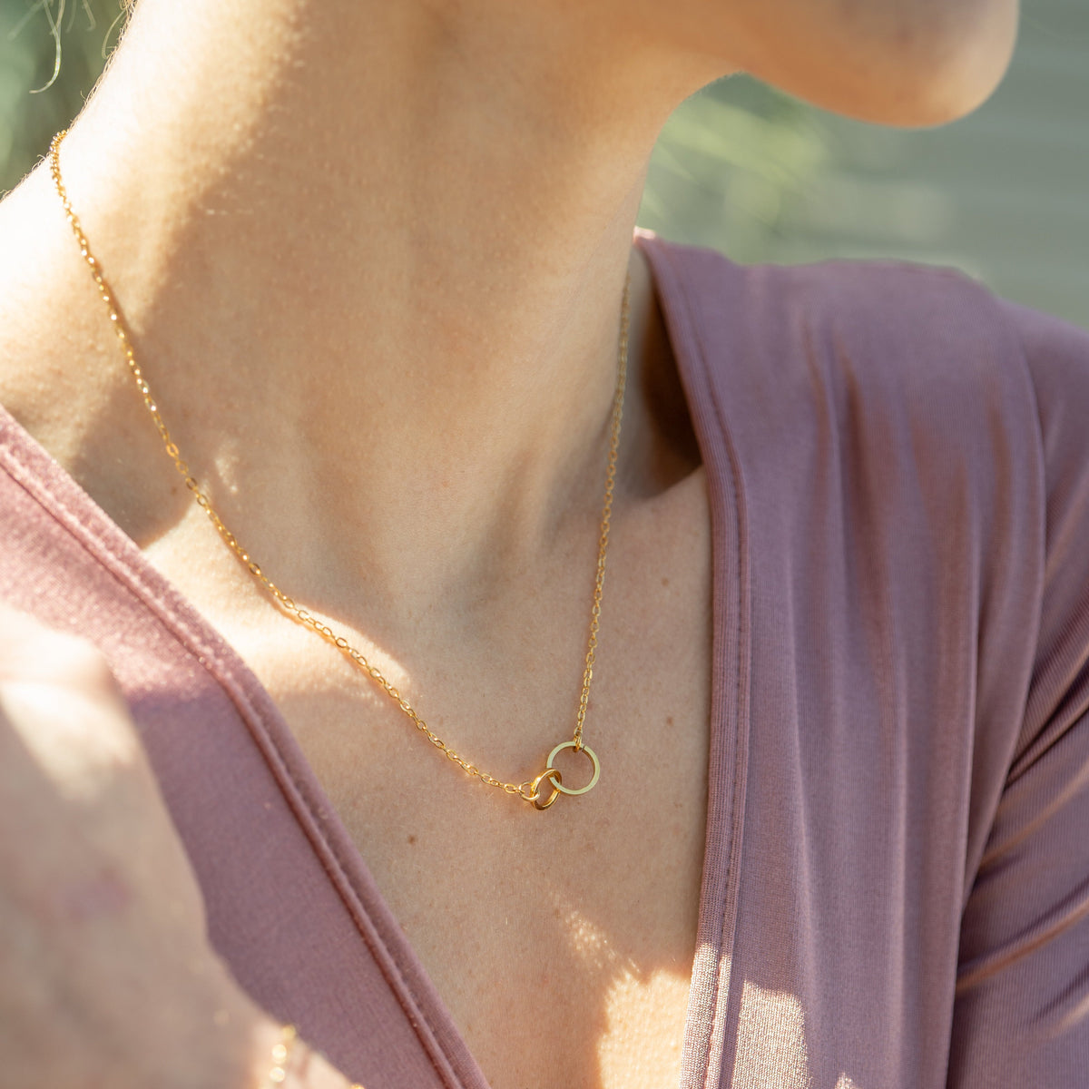 Double Circle Necklace – product image 5