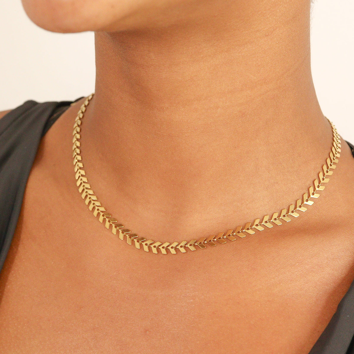 Chevron Chain Layering Necklace – product image 7