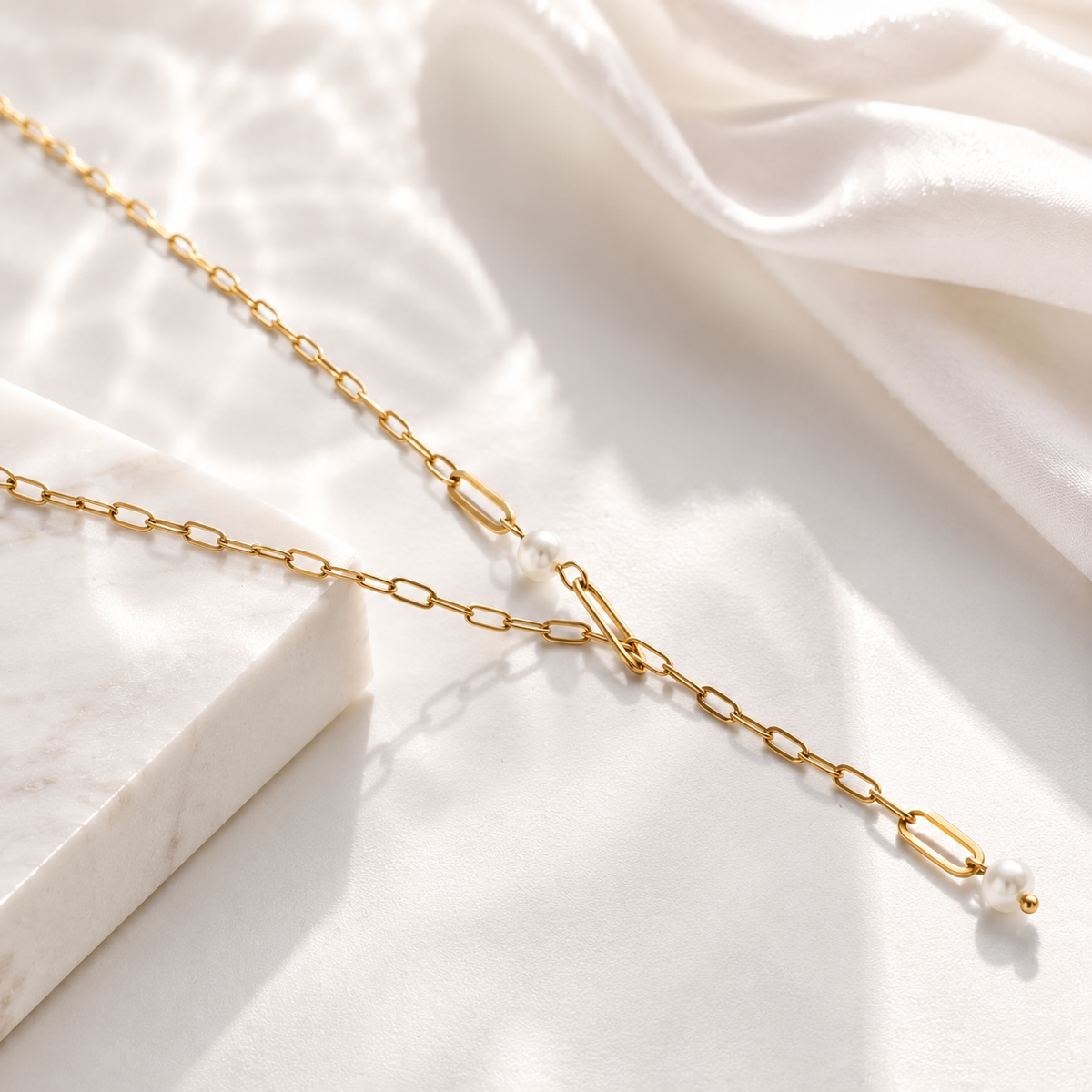 Pearl Y Lariat Necklace – product image 5