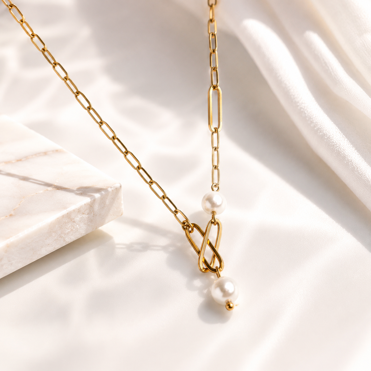 Pearl Y Lariat Necklace – product image 4