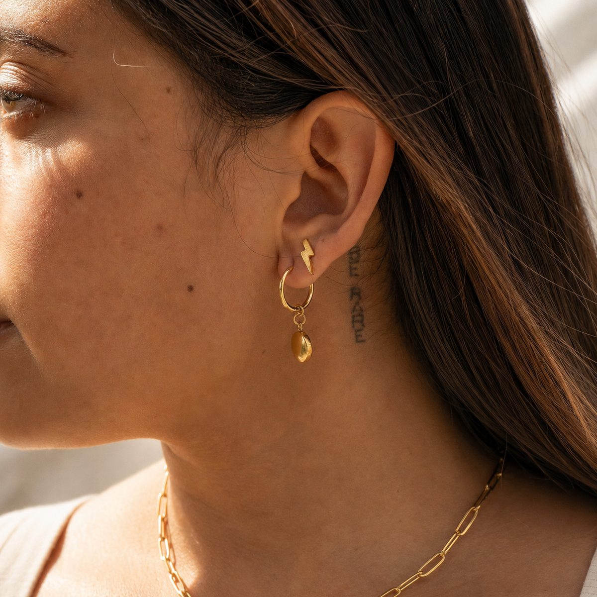 Lightning Bolt Stud Earrings – product image 4