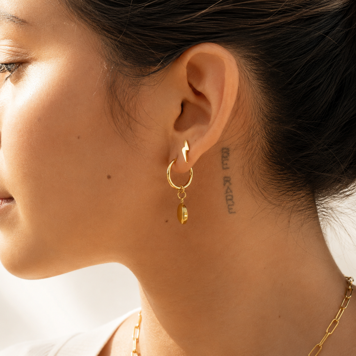 Lightning Bolt Stud Earrings – product image 2