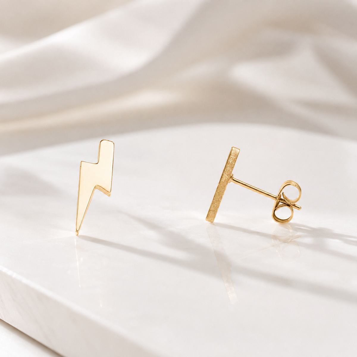 Lightning Bolt Stud Earrings – product image 3