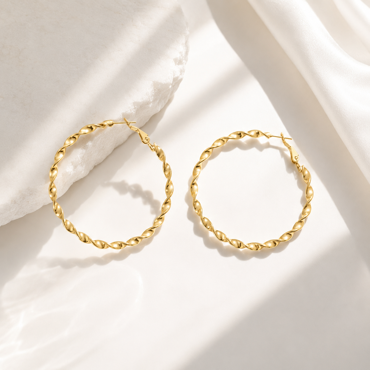 Twist Hoop Earrings – product image 1