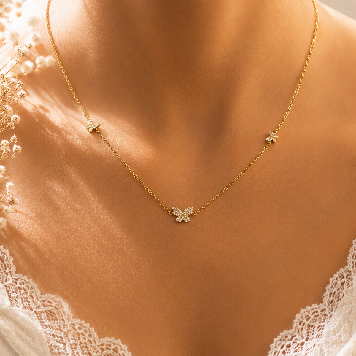 Butterfly Pendant Necklace – product image 4
