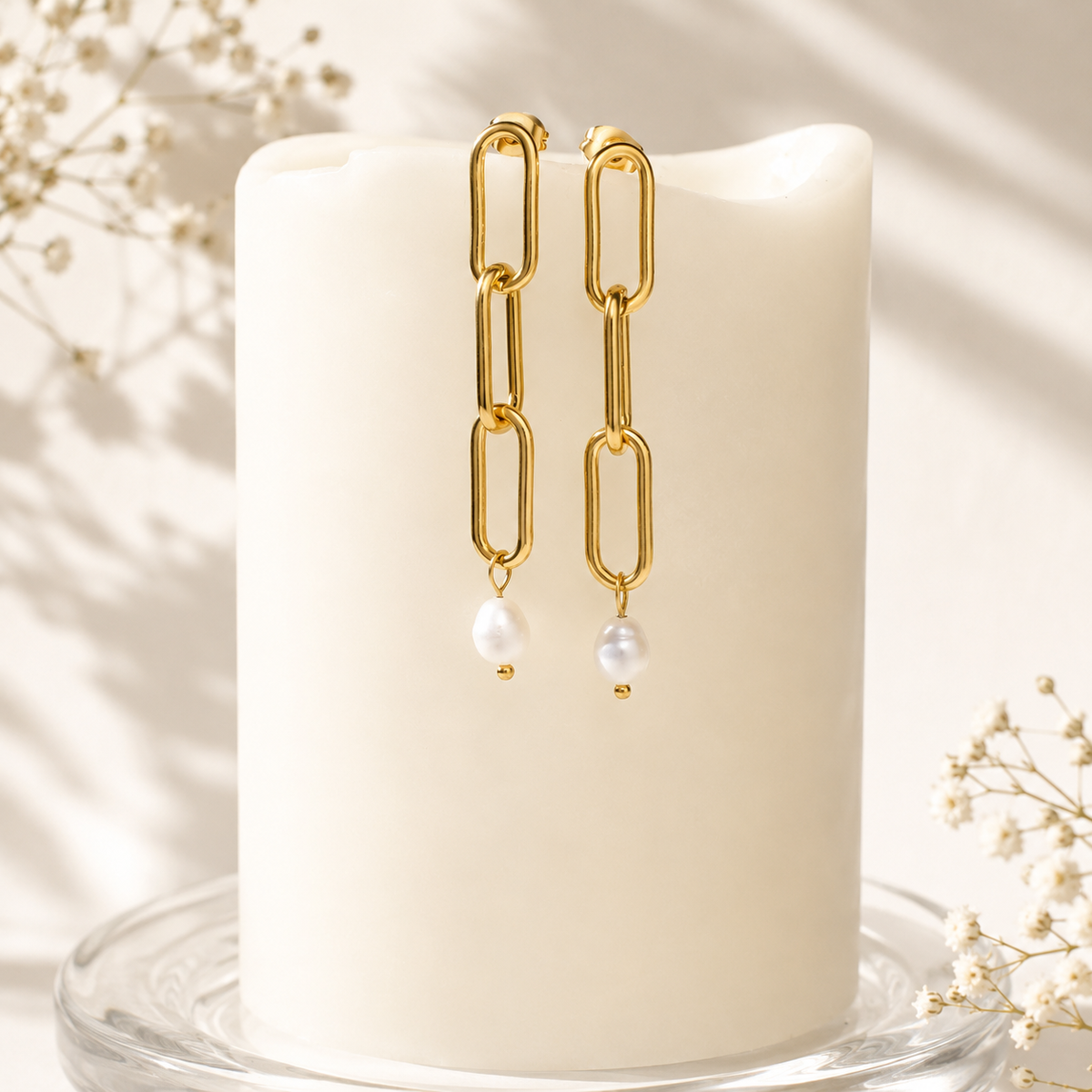 Pearl Drop Earrings – product image 3