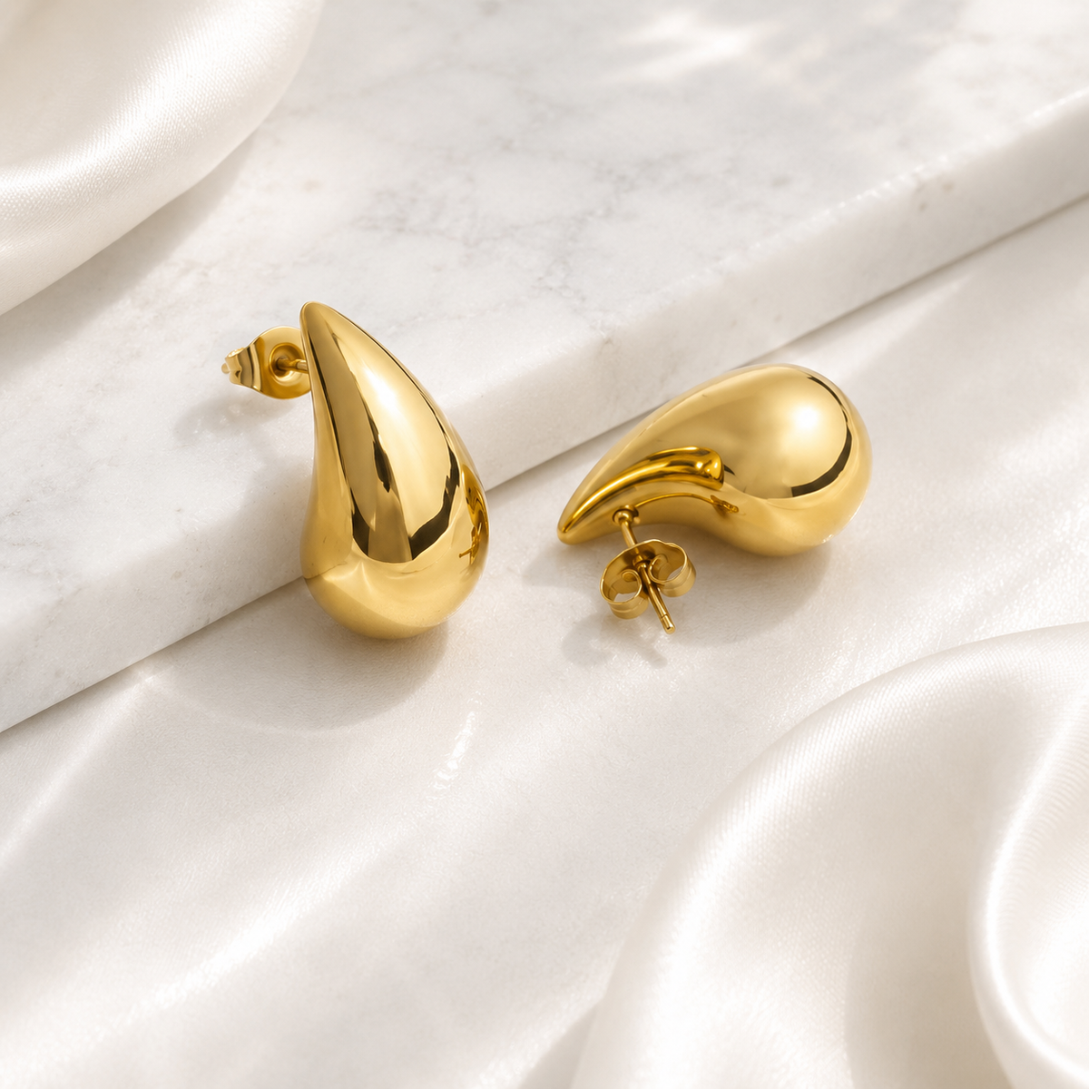 Teardrop Stud Earrings – product image 3
