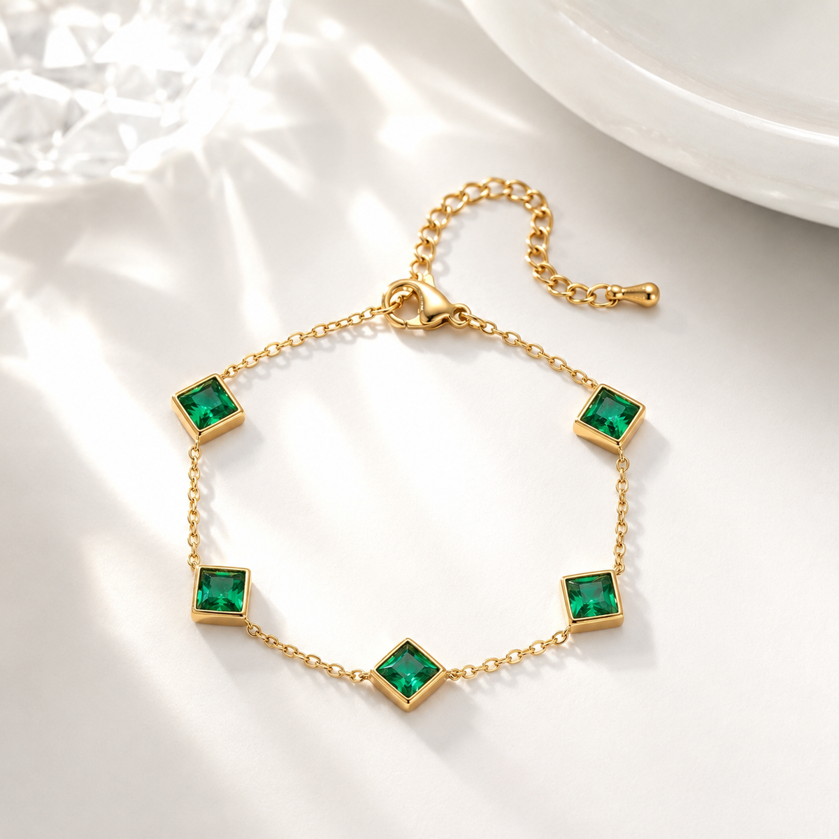 Emerald Station Bracelet – product image 1