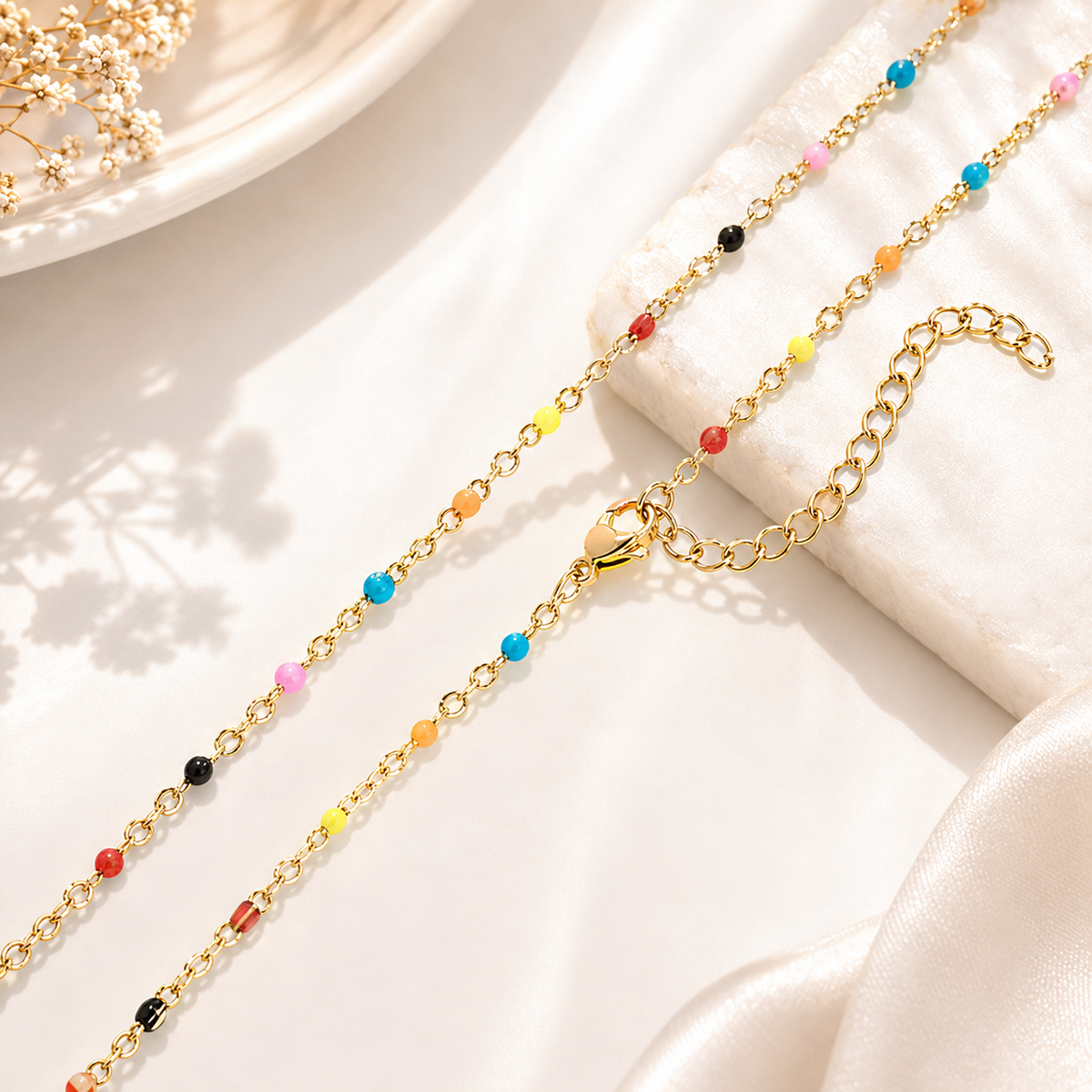 Colorful Confetti Enamel Necklace – product image 1
