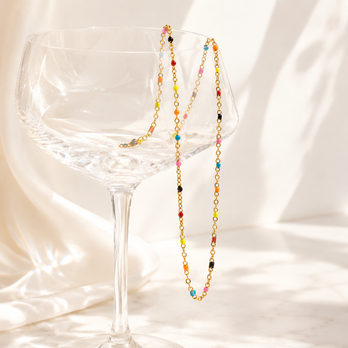 Colorful Confetti Enamel Necklace – product image 3