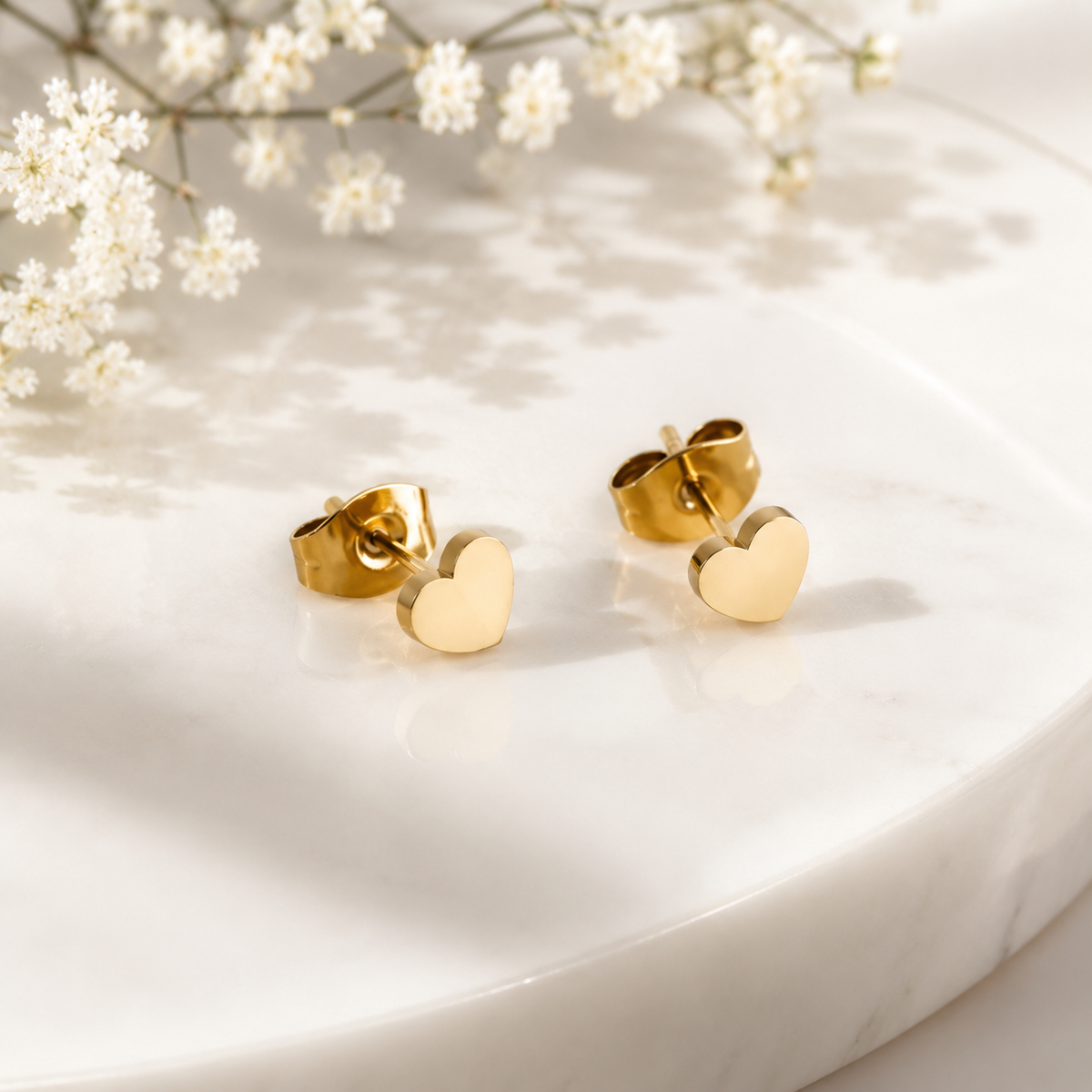 Heart Stud Earrings – product image 4