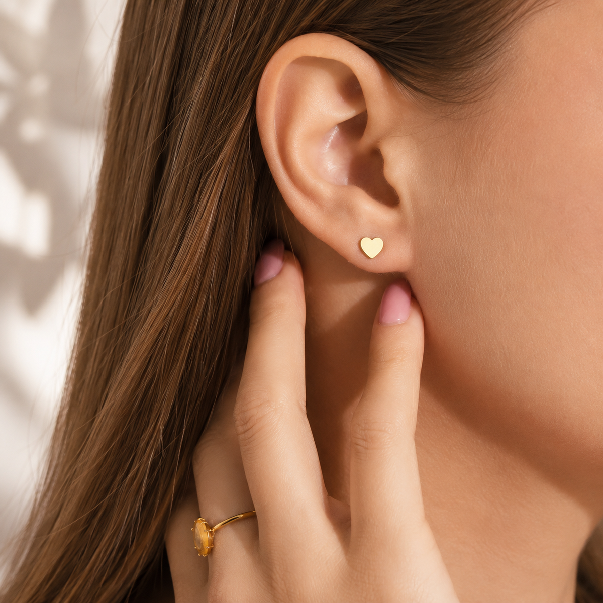 Heart Stud Earrings – product image 3