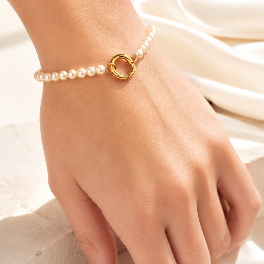 Pearl Charm Keeper Bracelet – product image 2