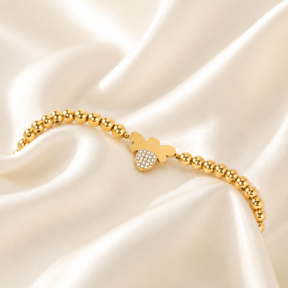 Heart Charm Beaded Bracelet – product image 4
