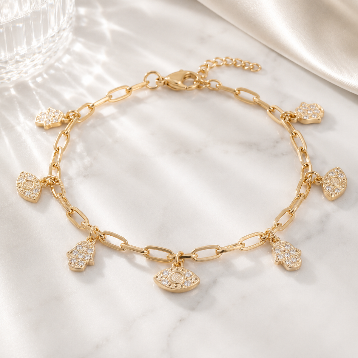 Hamsa Evil Eye Bracelet – product image 1
