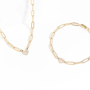 Heart Paperclip Necklace – product image 3