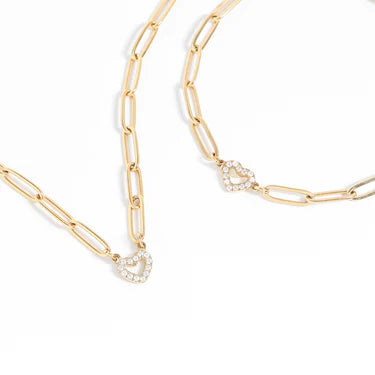 Heart Paperclip Necklace – product image 4