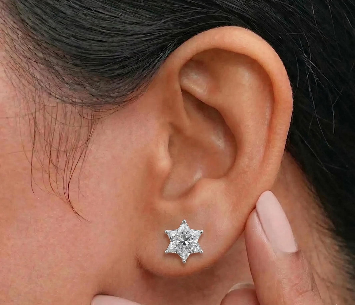 Star Lab Diamond Stud Earrings – product image 2