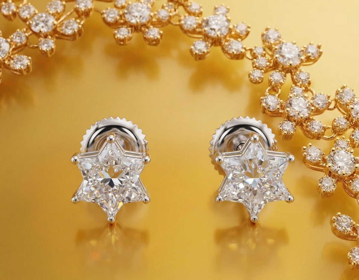 Star Lab Diamond Stud Earrings – product image 3